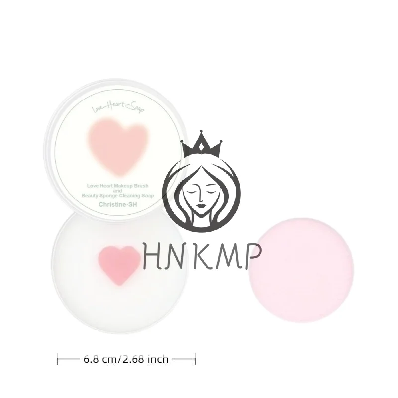 Makeup Brush Cleaner 100g Heart Shaped Soap Quick Clean for Foundation Blush Eyeshadow Brushes Eco Safe Travel Use view 5