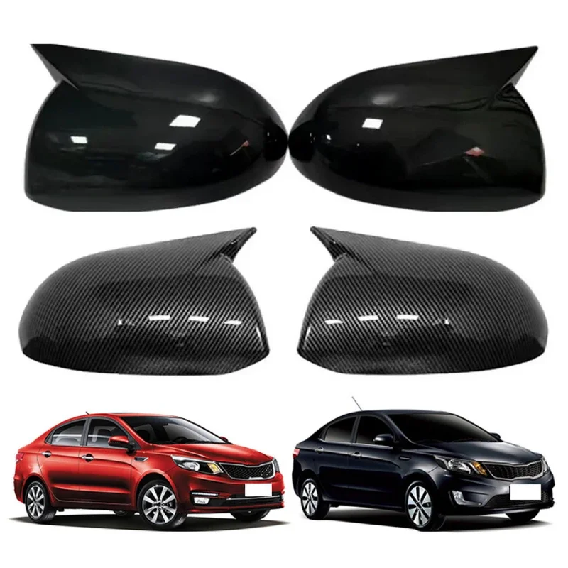 

For KIA RIO 3 2011 2012 2013 2014 2015 2016 2017 Car Rearview Side Mirror Cover Wing Cap Rear View Case Trim Sticker