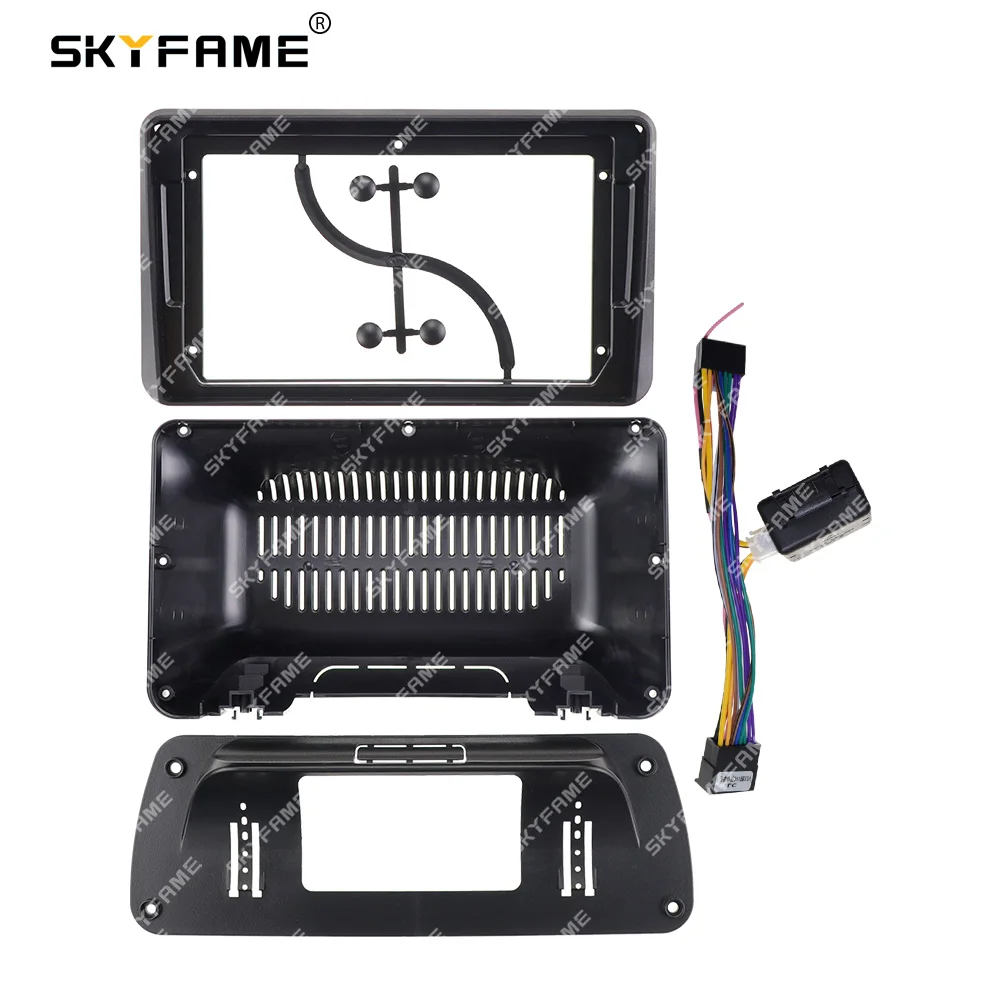 SKYFAME 9 Inch Android Navigation Desktop Screen Refitting Set Frame Instrument Panel Universal Truck Bus Panel Bracket Adapter