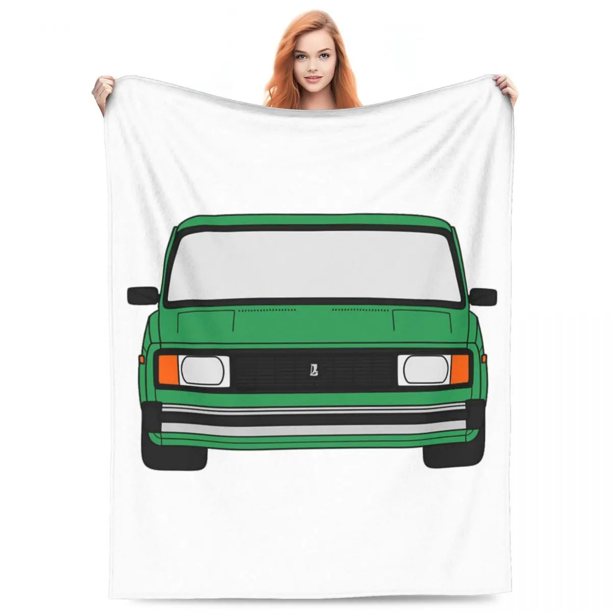 

Lada VAZ 2104 2105 2107 Nova Riva Green Color Blanket Flannel Throw Blankets for Couch Bedding Office Throws Bedspread Quilt