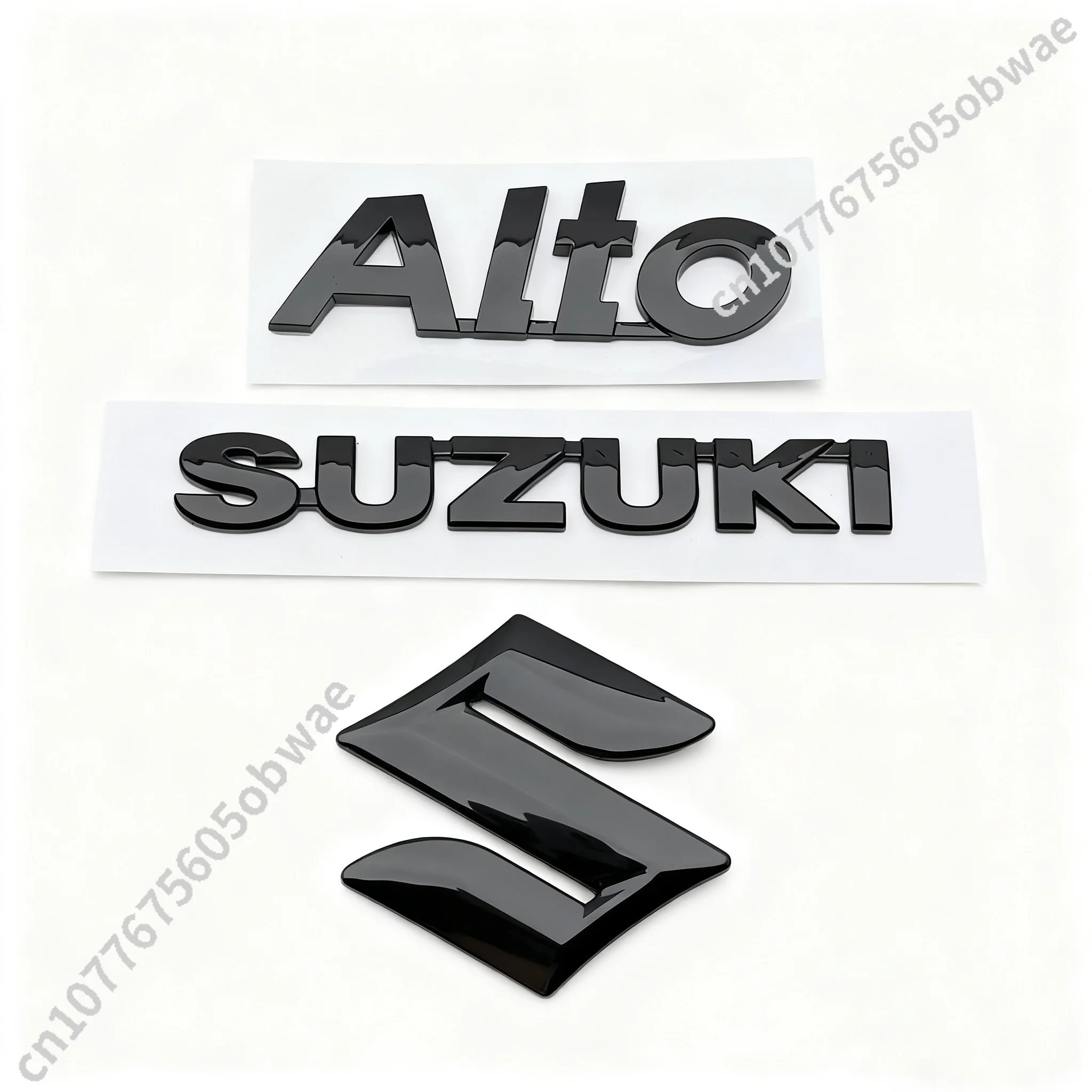 Pour SUZUKI ALTO avant arrière voiture emblème Badge Logo noir brillant Auto autocollant accessoires universel coffre arrière Badge Logo