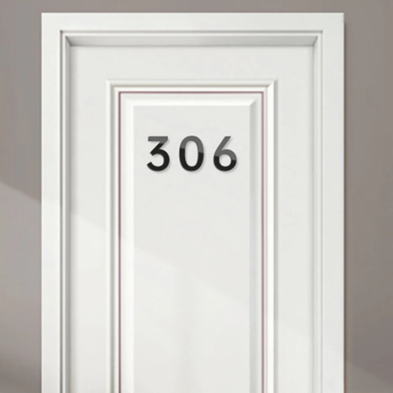 1pcs Self-adhesive Home Sticker 0 To 9 Number Tag For Hotel Sticker Address Door Label Door Plaque House Drawer Sign Gate Digits
