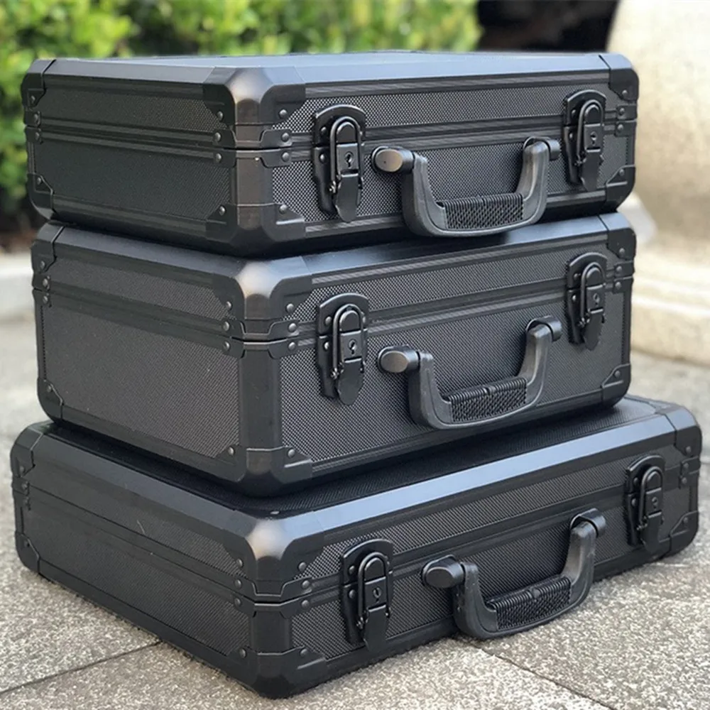 Imagem -02 - Quadro de Alumínio à Prova Impermeável Água Mala Bolsa Ferramenta Portátil Instrumentos Equipamentos Caixa Armazenamento Portátil Viagem Caixa Uma Xadrez Esponja
