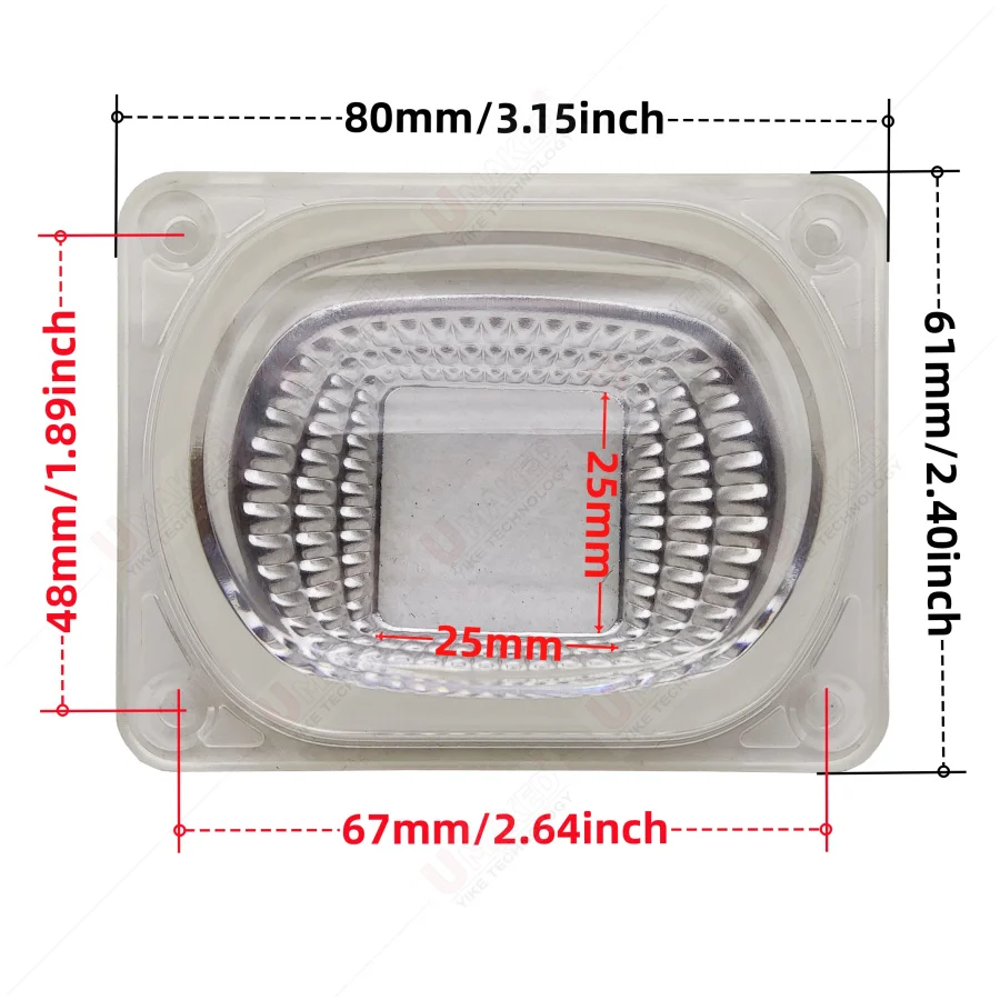 1Set LED len, COB Chip Lens Reflector for 20W 30W 50W Spotlight Flood Light Source  lens holder DIY Outdoor light lawn lamp len