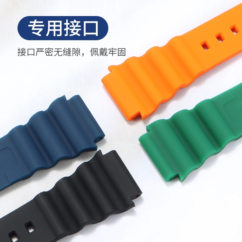 متوافق مع سوار ساعة رولكس سبمارينر دايتونا يخت ماستر GMT-Master II Datejust Sea-Dweller من السيليكون المطاطي