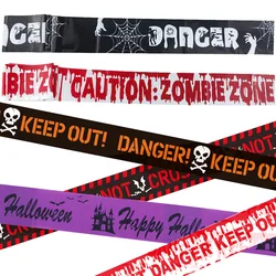 Halloween Decorations Caution Tape Scary Caution Tape Roll 7.5CM*25M Hazard Warning Tape Indoor Outdoor Spooky DIY Decorations