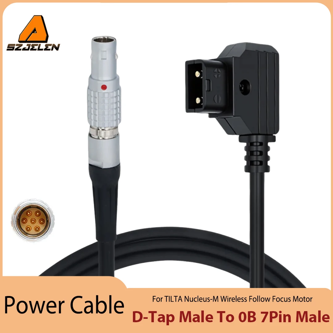 D-tap To 0B 7Pin Male Power Cable For TILTA Nucleus-M WLC-T03 Wireless Follow Focus Lens Control Power Cord Supply