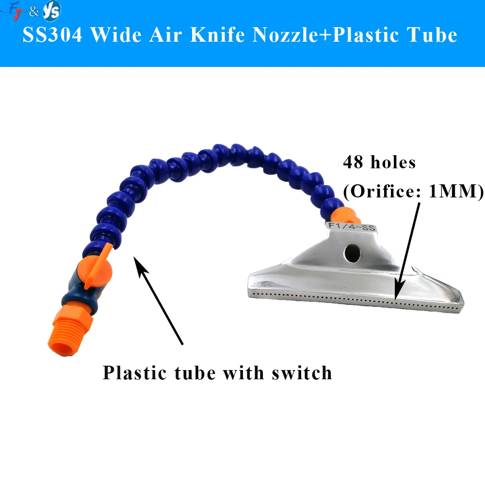 

1/4 "48-отверстий, насадка для выдувания воздуха, насадка для сжатого воздуха водоструйной струи, насадка для воздушного ножа, насадка для сжатого воздуха с плоским вентилятором из нержавеющей стали