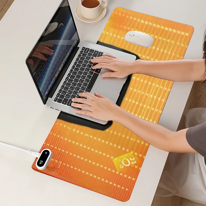 Warm Desk Pad Desk Mousepad Hand Warmer Touch Control 5 Grade Hand Heating Pad Desk Fast Heating For Computer Keyboard Winter