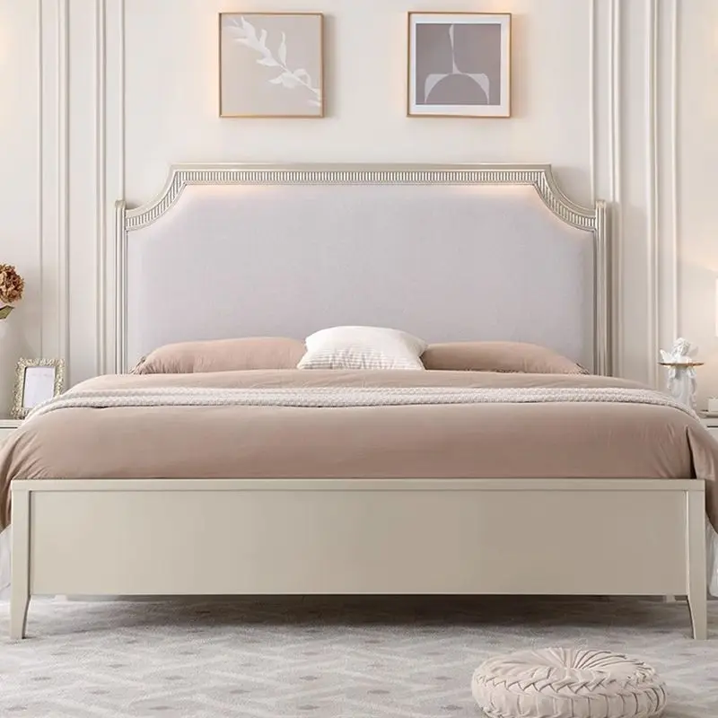 

French master bedroom bed 1.8 meters double wedding bed princess American light luxury