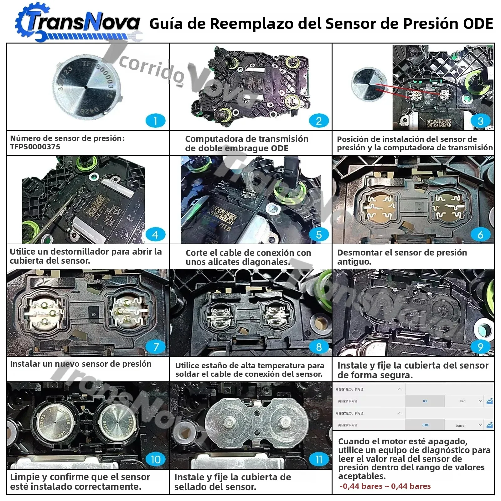 For Transporter Scirocco Tiguan For Audi A3 Q3 2026 VW TT A Pair New DQ500 0DE DQ380 DQ381 Transmission Clutch Pressure Sensor