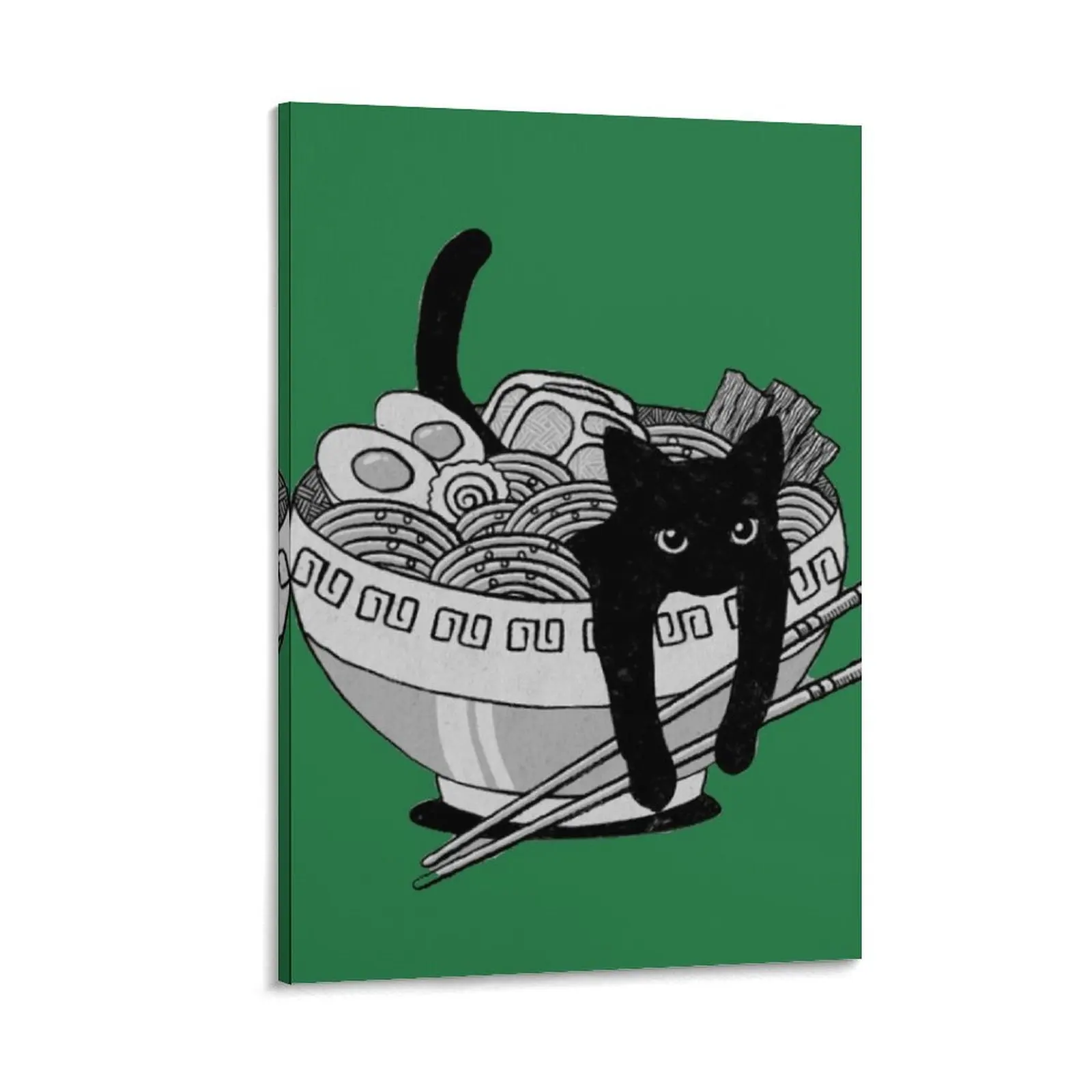 

Ramen Cat Canvas Painting Decorative painting for bedroom anime