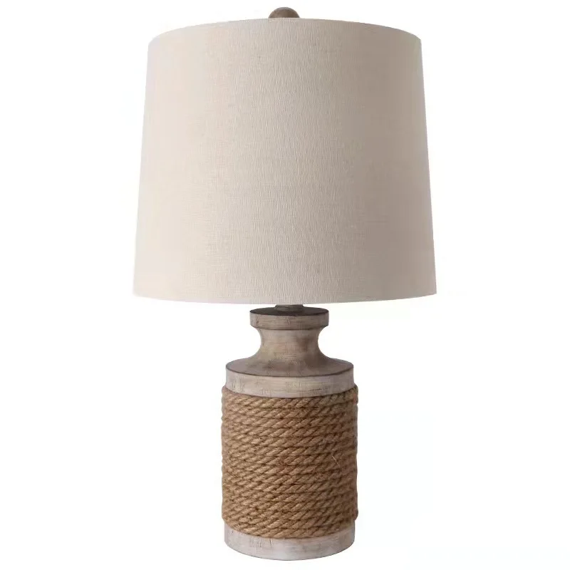 

Personality and creativity American country retro old solid wood desk lamp living room dining room