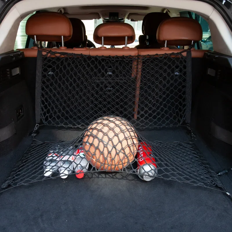 Universal Car Trunk Net Elastic Luggage Net Cargo Organizer Storage Nylon Mesh Nets Stretchable Car Interior Mesh Network Pocket