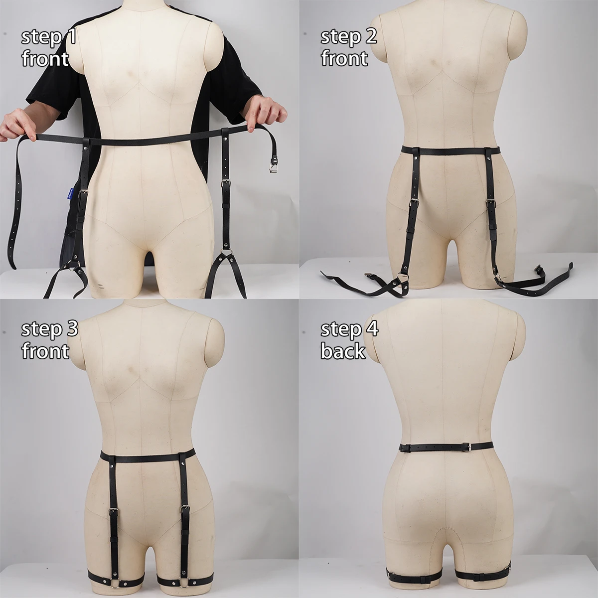 حزام رباط الفخذ الجلدي، حزام تسخير الفخذ غير الرسمي، حزام تسخير الزي للحفلات، جلد تسخير الساق