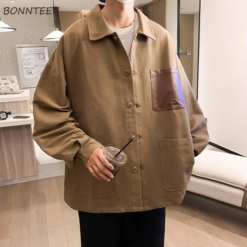 

Куртки-карго мужские ретро мешковатые японские BF уличная дизайнерская одежда универсальная мода для подростков с длинным рукавом осенняя индивидуальная шикарная одежда