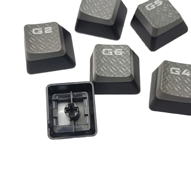 6 Key G1/2/3/4/5/6 Non-slip Texture Key Caps ABS Backlit Keycaps for STRAFE K95 Mechanical Keyboard