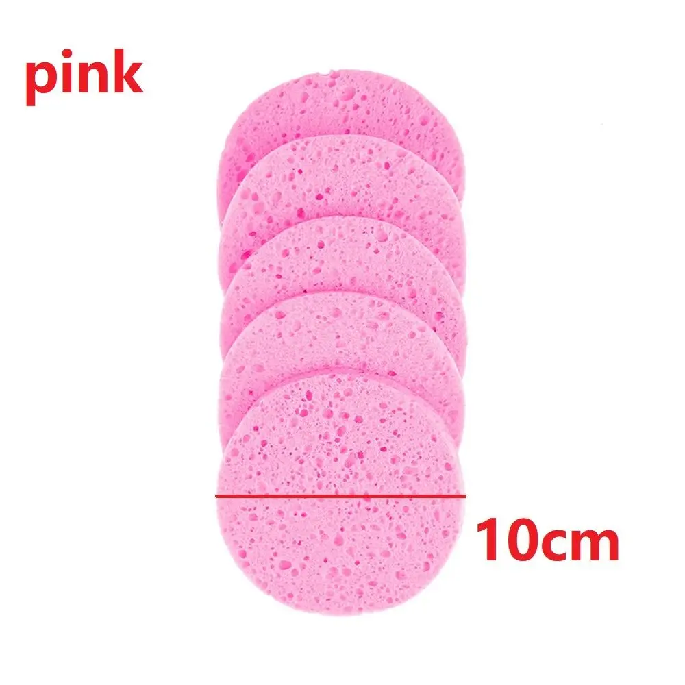 5Pcs Makeup Tool Exfoliator Cleanup Compress Puff Body Facial Cleaner Cleansing Sponge Face Wash Pad
