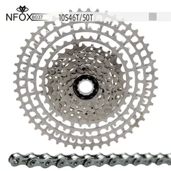 NFOX MTB 10 Speed Cassette Chain Set 46 50 T HG M9000 M8000 Bicycle Parts 20 30 CNC Ultralight Freewheel Mountain Bike Sunshine