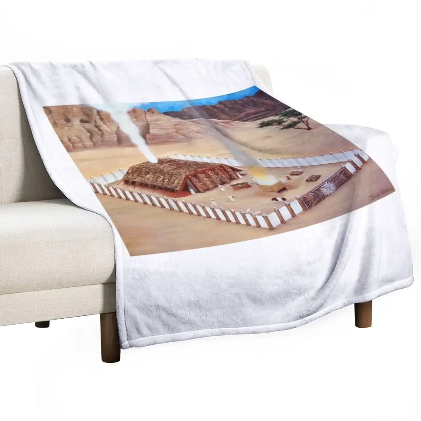 Nueva Manta Decorativa con Diseño de Tabernáculo en la Naturaleza, Manta de Felpa Suave y Acogedora para Sofá