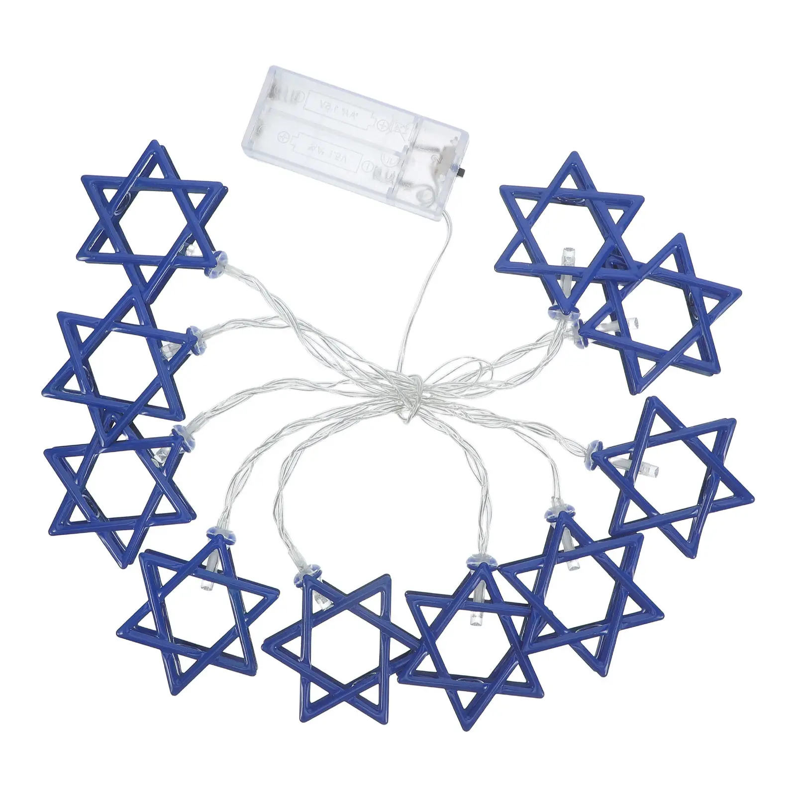 

Hanukkah Star of David String Light 1.65 Meters 10 LED Battery String Lights Hanukkah Festival Decor Six Pointed Star Party