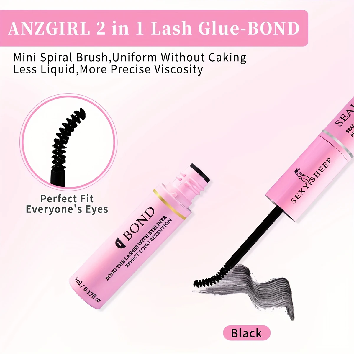 Colla e sigillo per ciglia da 5 conteggi Colla e sigillo per ciglia individuali da 10 ml Colla per extension ciglia a tenuta super resistente