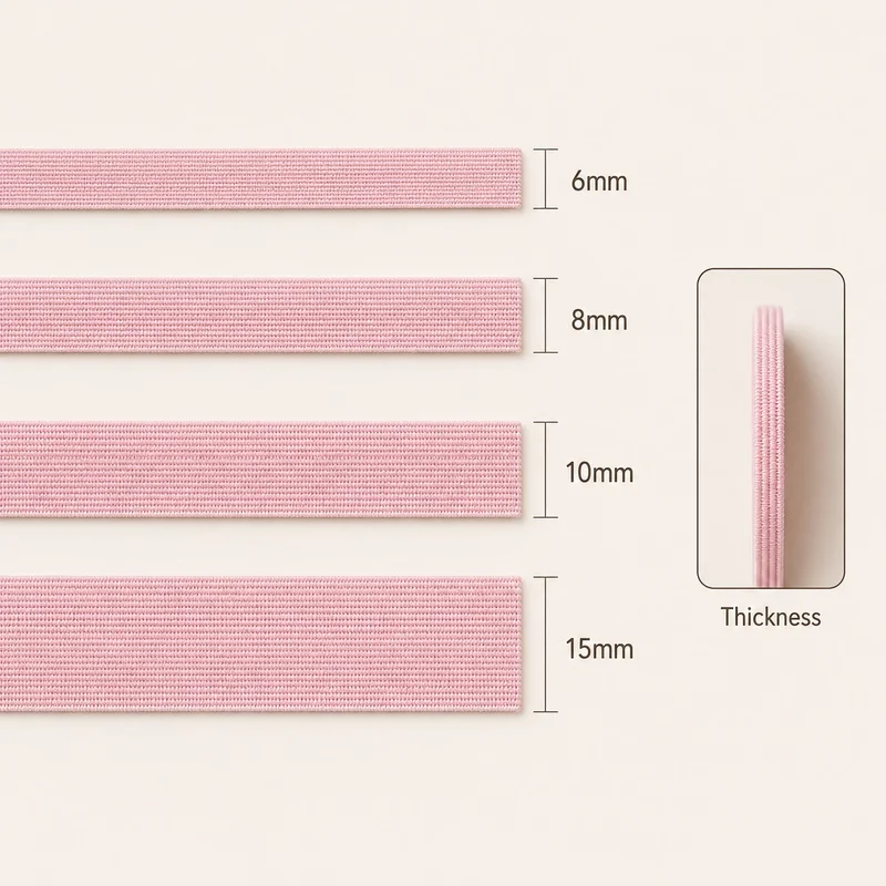 10/20/50M 6/8/10/15mm Spandex Elastic Band Soft Bra Shoulder Strap Underwear Belt Stretch Ribbon Sewing Trim Accessory Roll DIY view 3