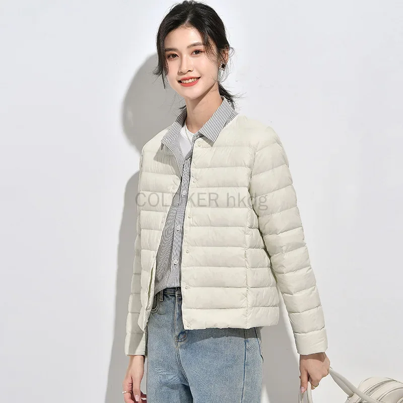Woman Ultra Light Down Jacket Portable Parka Matte Fabric Casual Duck Down Coat Warm Liner Lightweight Outwear Good Quality