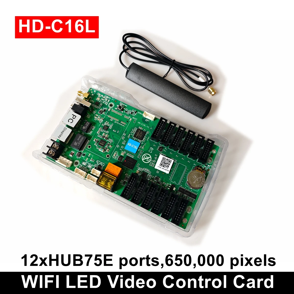 

Huidu HD-C16L WIFI Full Color Asynchronous Sending Card 1280*510 Pixels Replace HD-C36C