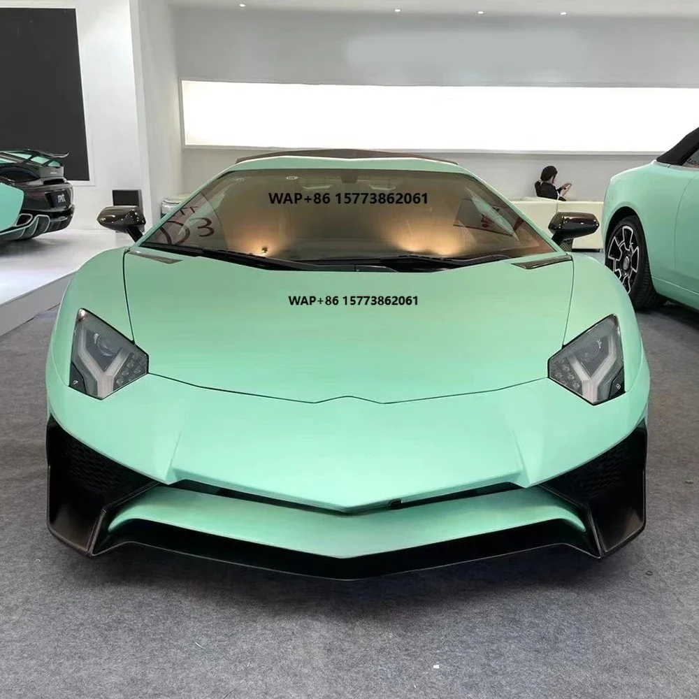 1.52*18m Vehicle Stickers Ultimate Flat Green Auto Vinyl Wrap