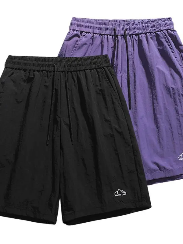 

Men's Summer Qui Dry Workwear orts Casual Straight Leg Pants mid Waist Elastic Waisand Faionable Youth Leisure orts