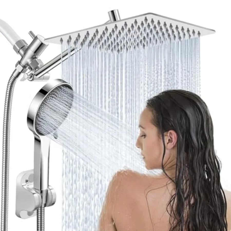 

Shower Head"Ra Shower Head with Handheld Spray Combo and Adjustable Extension Arm/3-Way Flow Regulator/Shower System High Press
