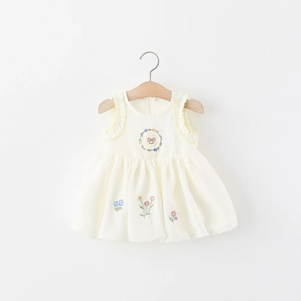 Baby Girl Dress Summer Flower Cute Sleeveless Girl Dress Sweet Beach Baby Dress Baby Girl Clothing