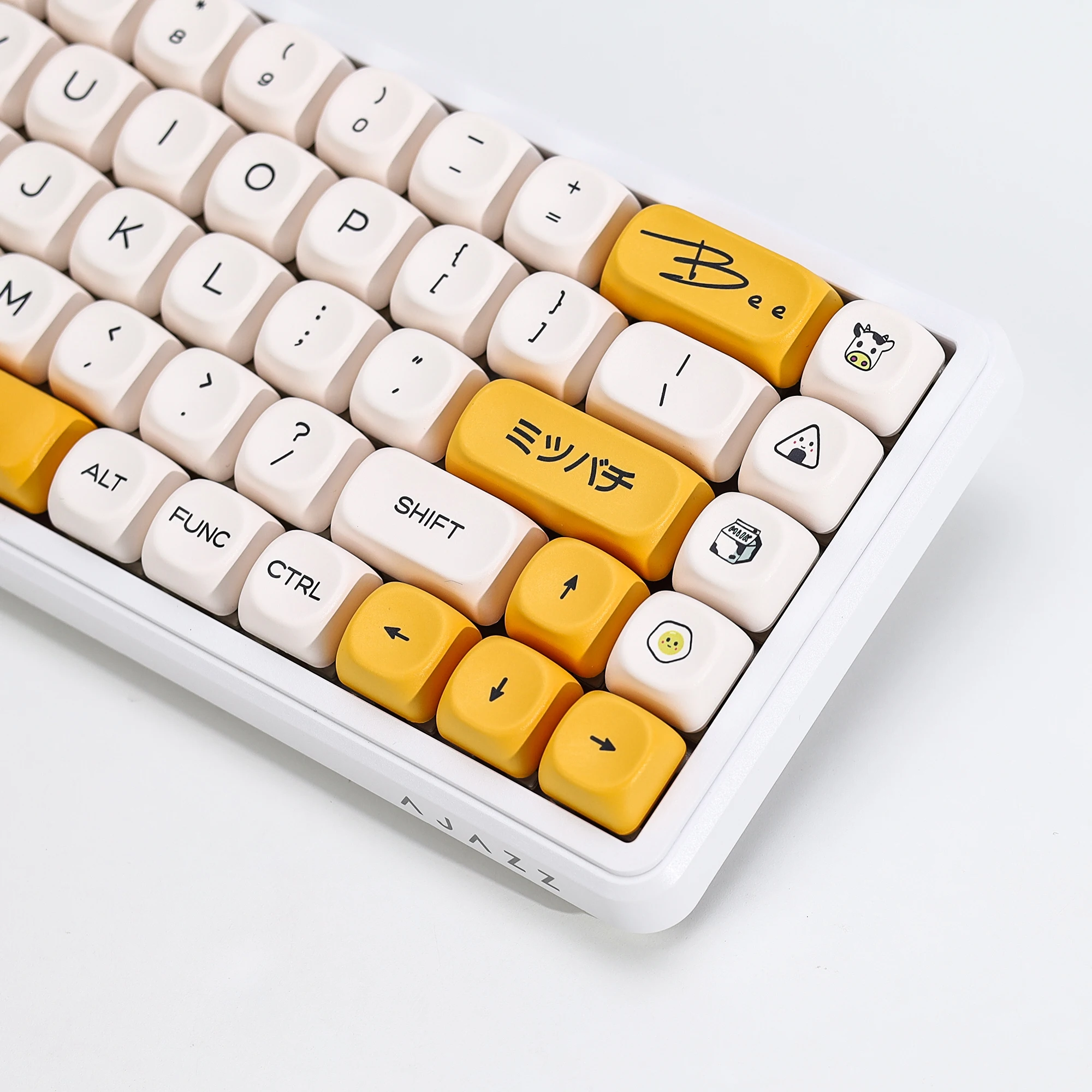 KBDiy 138 Keys Honey Milk Keycaps KOA Profile PBT ISO Cute Russian Korean Keycaps 60% Mechanical Keyboard Key Cap For MX Switch