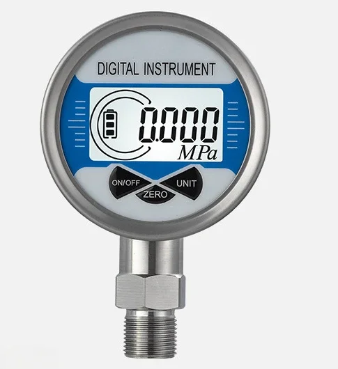 HC-YS80 stainless steel intelligent battery digital pressure gauge with high precision, earthquake resistance and precision