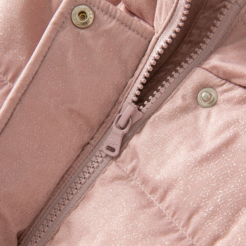 ديف بيلا الأطفال شتاء دافئ بطة أسفل سترة سترة الفتيات مقنعين يندبروف رشاقته ملابس خارجية الاطفال معطف الملابس DBK4226013 #5