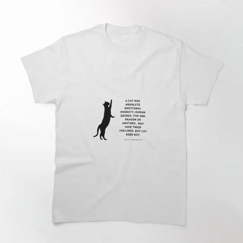 Ernest Hemingway Emotional Honesty Cat T-Shirt