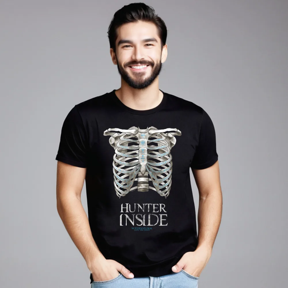 Normal Supernatura Hunter Inside 206 T-shirts for Men Family Christmas Crewneck All Cotton Short Sleeve T-shirts T Shirts