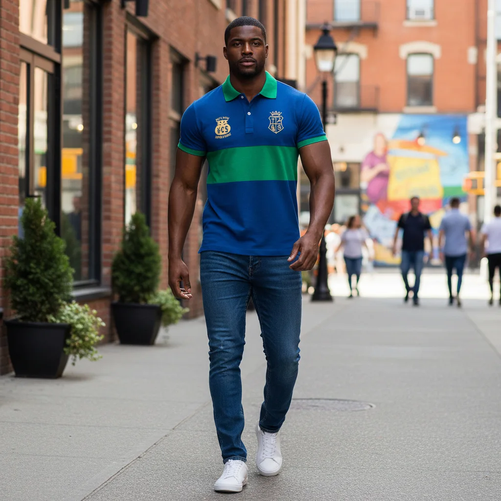 

Новые мужские поло-рубашки 2026 года: летние, в полоску, с коротким рукавом, повседневные, модные, для гольфа, с воротником на пуговицах