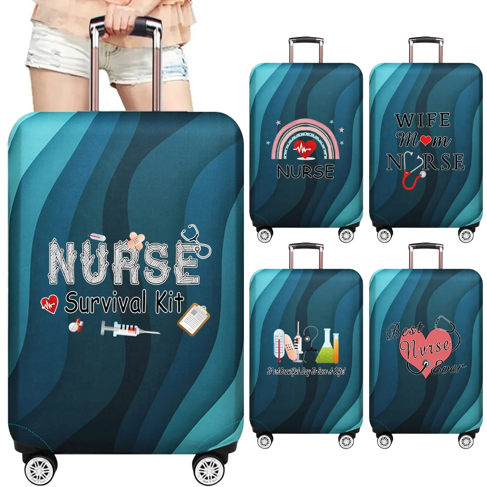 

New Luggage Cover Protective Case Washable Travel Accessories Nurse Series 18-32inch Trolley Box Suitable Reusable