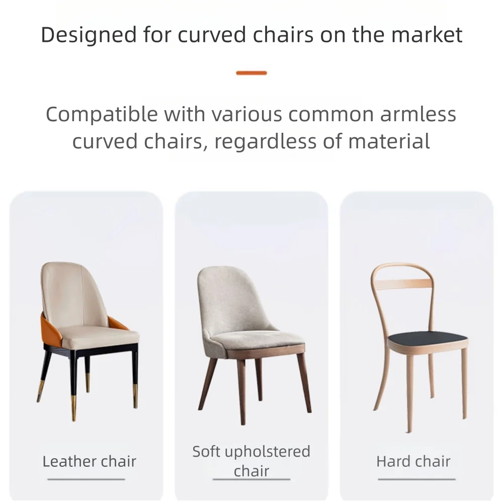 Simple Elastic Chair Cover Arc Solid Color Dining Chair Protector Cover Jacquard Dustproof Cover Home
