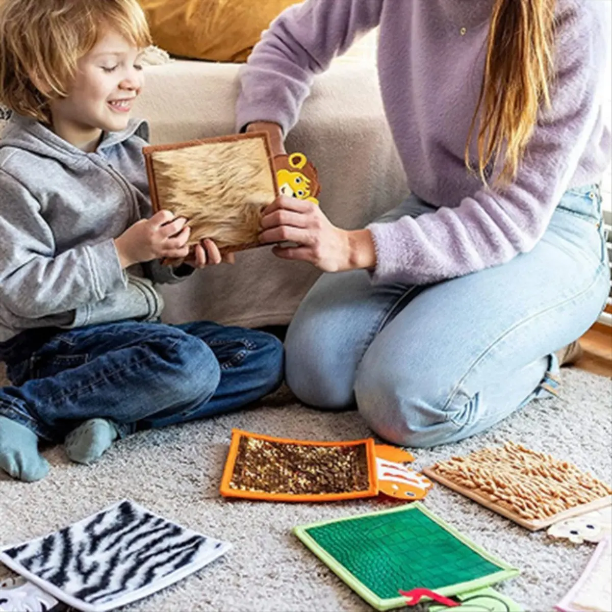 for Sensory Mats Animal Theme Sensory Tiles Assorted Textured Sensory Walls Panel Sensory Disorder Toys