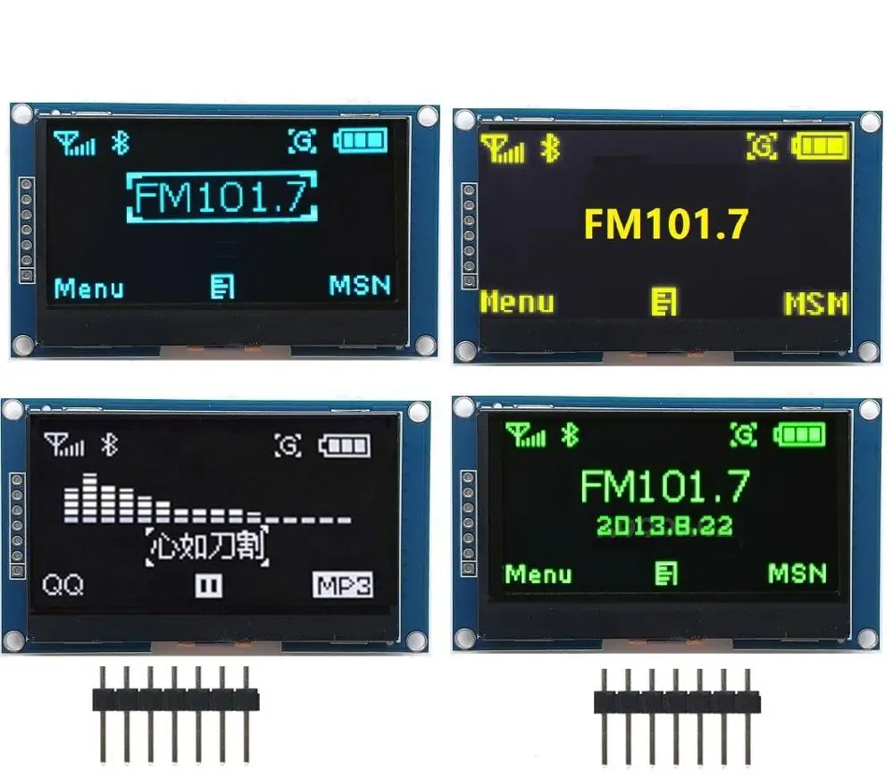 

Модуль дисплея OLED 2,42 дюйма 12864 128*64 IIC I2C SPI серийный белый/синий/зеленый/желтый для C51 STM32 SSD1309