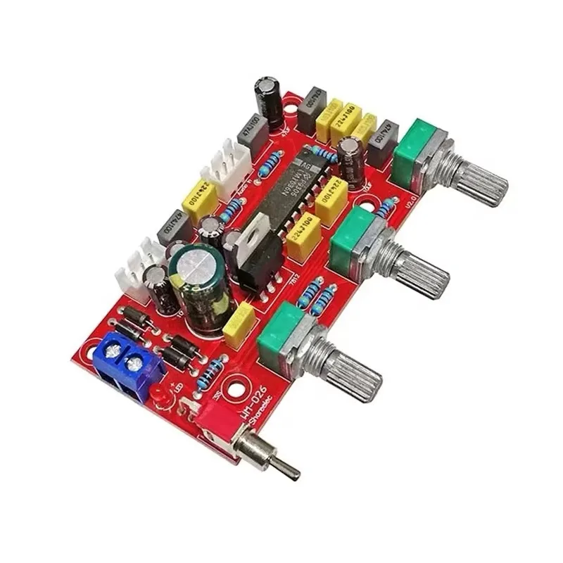 LM1036 Operational Amplifier HIFI Preamplifier Board, Volume Treble Bass Loudness Tone Control Audio Preamp PCB Assembly
