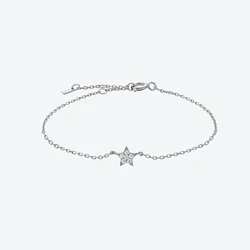 VEWANT Star CZ Pave Charm Beads Bracelet 925 Sterling Silver Solid Recyclable Fine Jewelry