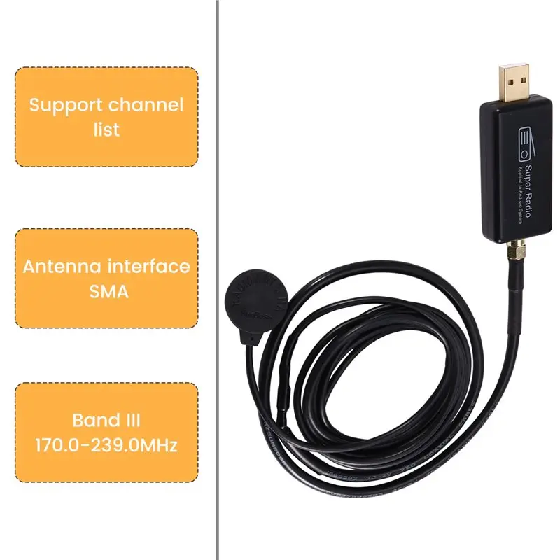 10X Car Radio AM/FM Stereo Adapter Receiver USB Interface Antenna Applied To Android Multi-Media System