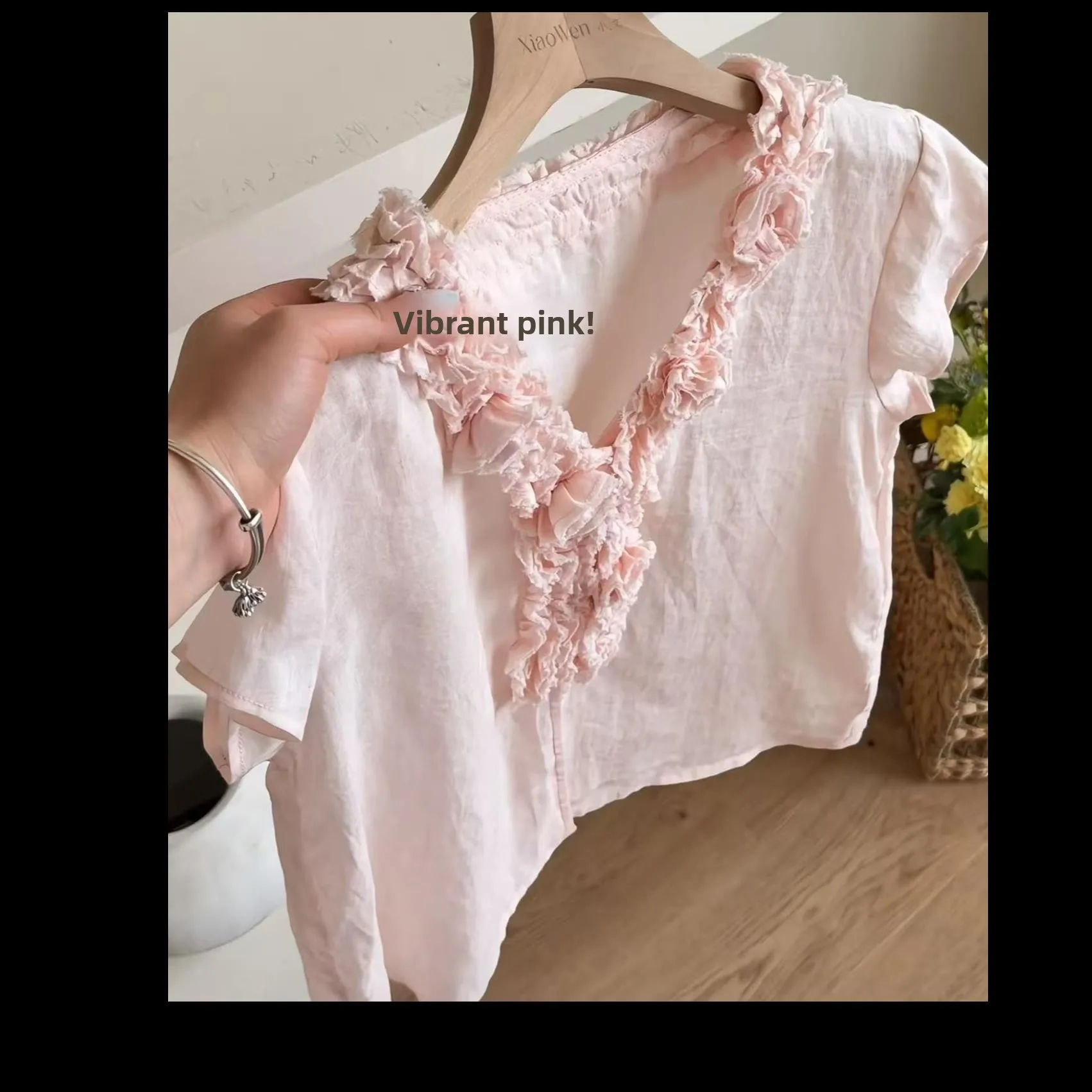 Handmade Neck Ruffle Sleeveless Vest Women's Commute Casual Style Loose Fit Outerwear No Brand Summer Collection 2026
