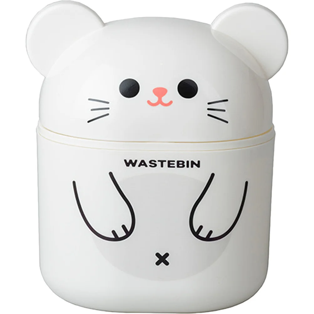 

Desktop Trash Mini Small Plastic Garbage Mini Desk Trash Can Bin For Office Dorm Countertop Kawaii Flip Lid Waste Container