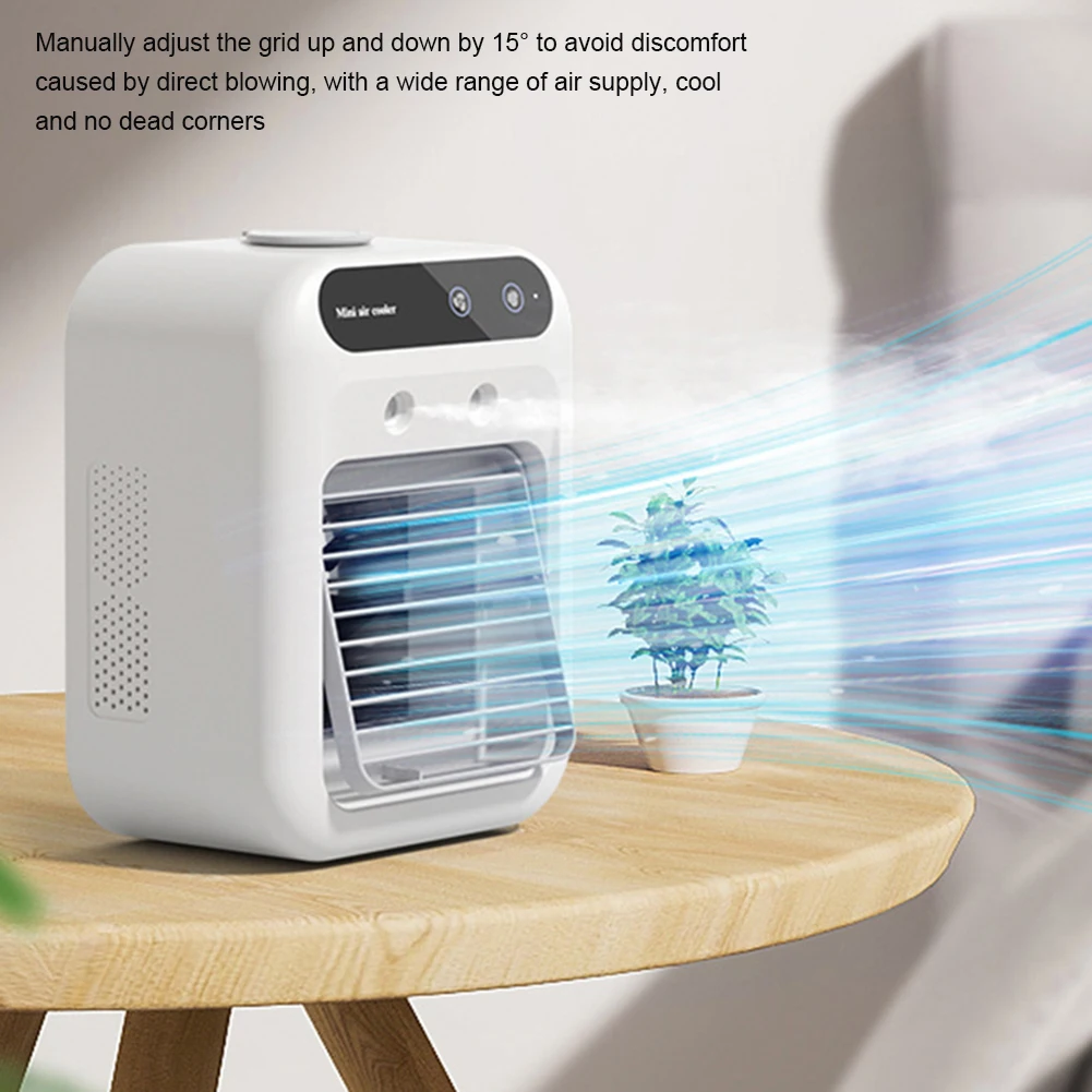 Mini Desktop Air-Conditioner Fan Portable With 500ml Water Tank Low Noise Strong Winds Humidifier Cooler Fan For Home Office