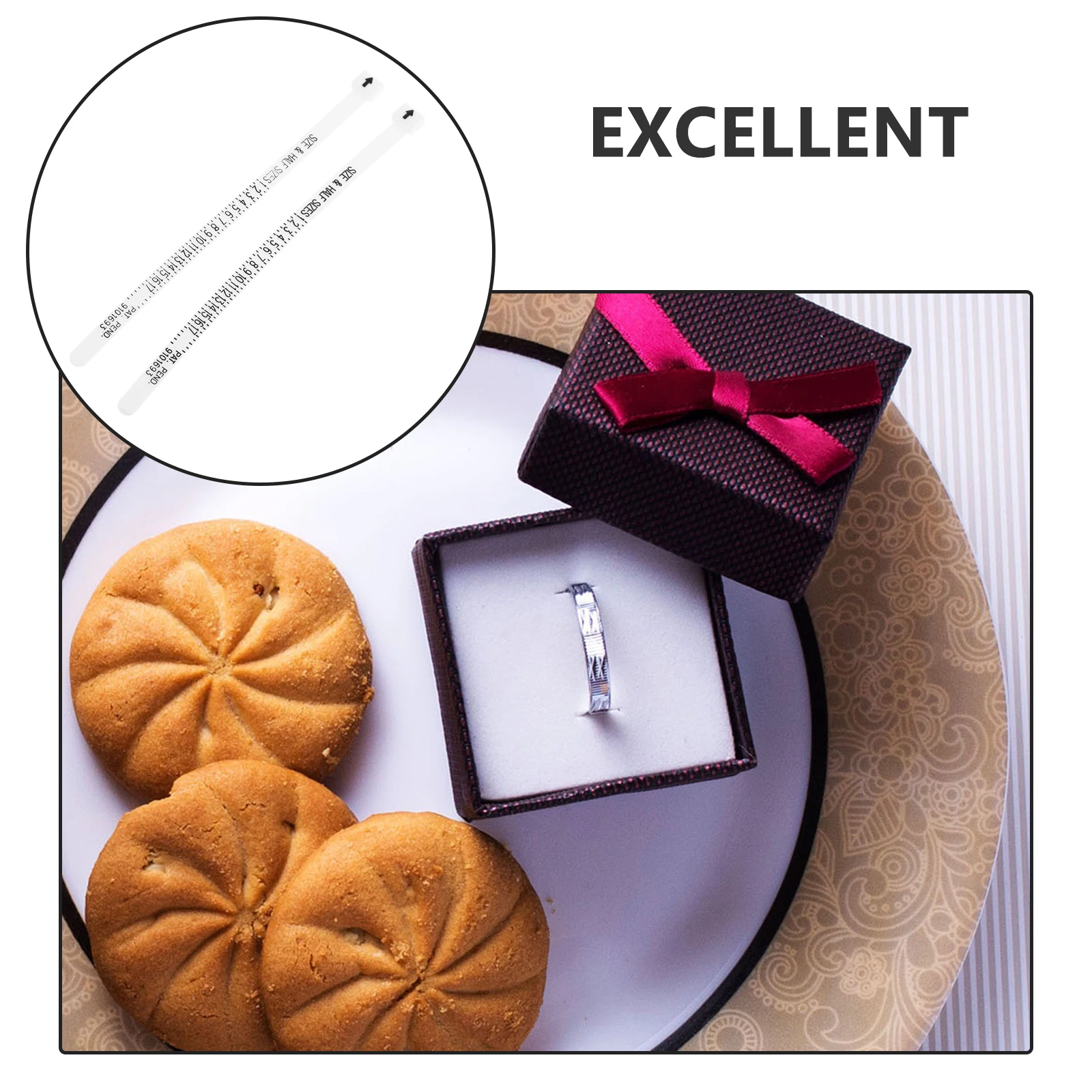 

2pcs Finger Soft Ruler Measurer Ring Measurement Tool Gauge Sizer Adjustable Reusable Plastic Multisizer Slip